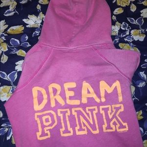 Pink v-neck hoodie